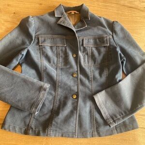 Here Be Denim Stretch Blazer Dusty Blue Women’s 42eu (10 US)‎ Preloved